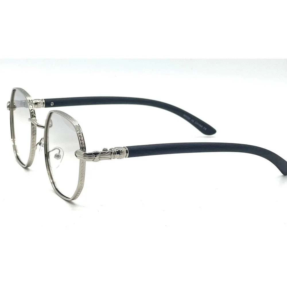 Hip Hop Sunglasses Silver Frame Clear Tinted Lens Fashion Eyewear‎ Party Outdoor